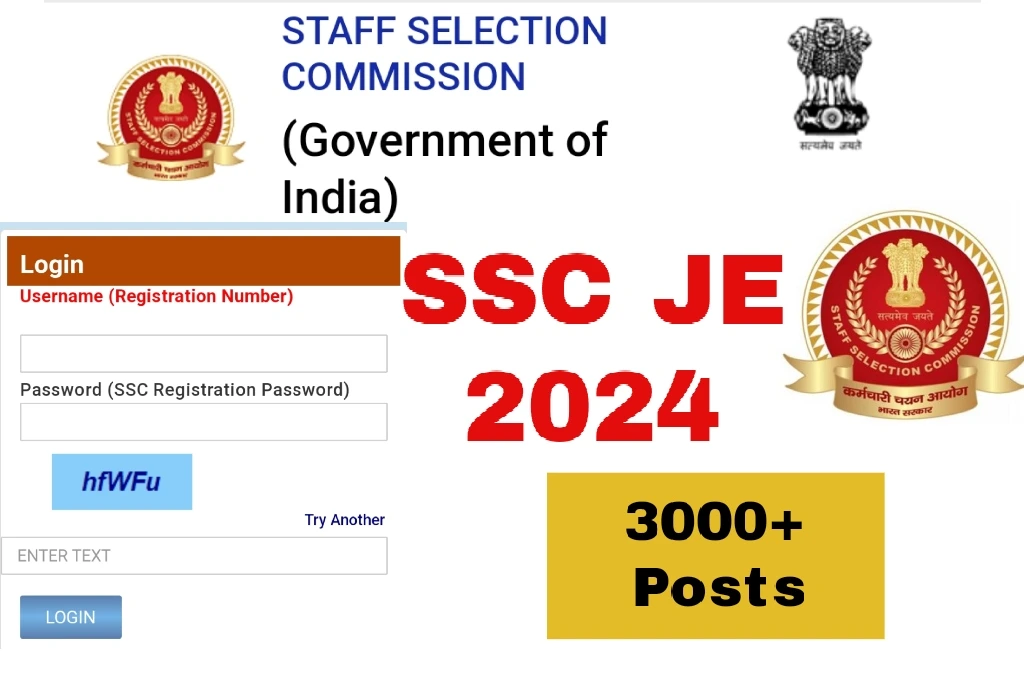 SSC JE Recruitment 2024, Exam Date, Application Form